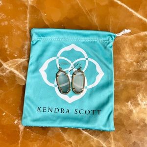 Kendra scott gray drop earrings gold